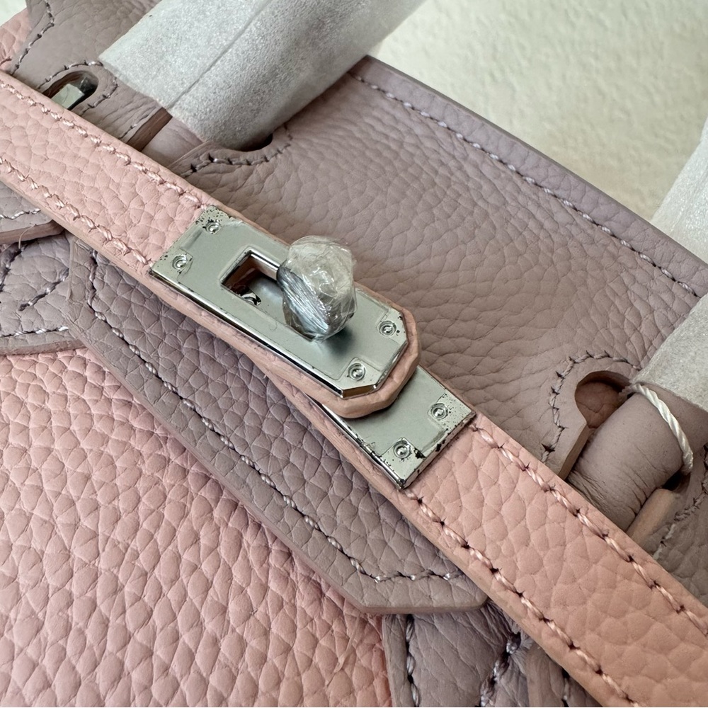 *FLAW Pink Lavender Colorblock 20 Lock Key Doctor's Bag Satchel Crossbody T14 - Picture 12 of 13